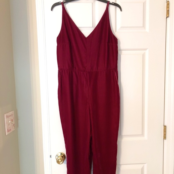 velvet jumpsuit banana republic